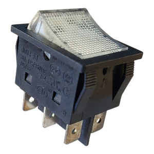 Переключатель VERTON 12/24 широкий белый ЗУ-30 (KCD-30А)