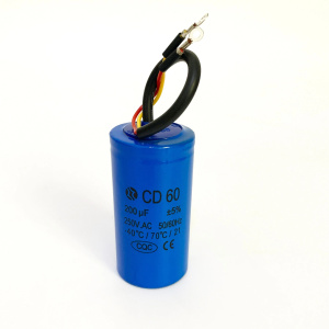 Конденсатор CD60 200uF 250V (с кабелем)