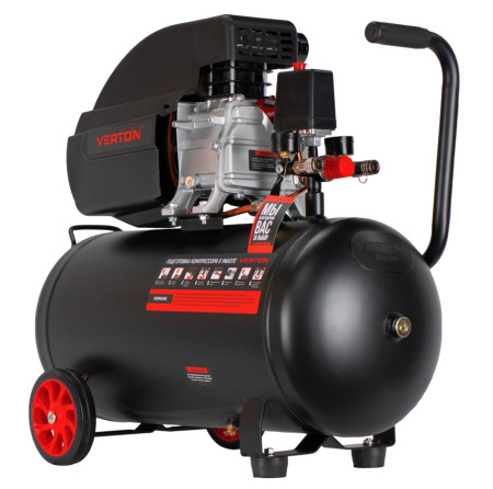 Компрессор коаксиальный VertonAir AC-50/300K (230/50 В/Гц,масл.коакс. произв. 300л/мин, V 50л, макс. дав.8 бар, мощн. 1,8 кВт, част. вращ. двиг. 2850 об/мин,рапид, асинх. однофаз.)