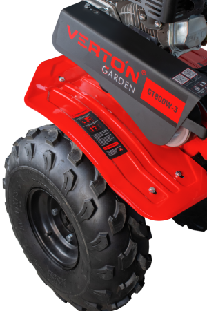 Мотоблок бенз. VERTON GT800W-3 (макс.мощн. 7л.с.чугунный редуктор,V раб. 212см3,передач. 3/1,регулятор руля все стороны,колеса Extreme 19*7,00-8,тип. запуска ручн., кол-во фрез-24, вал фрез-S23, прив. доп. оборуд.-ремен., сцепление-ремен. передача)