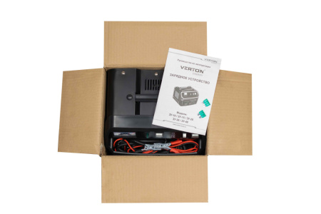 Зарядное устройство VERTON Energy ЗУ-20 (230/50 В/Гц,мощн. 300Вт, напряж. аккум. 12/24В, емкость обсл. аккум. 20-200 Ач, заряд. ток (пик/норм) 12/8 А)