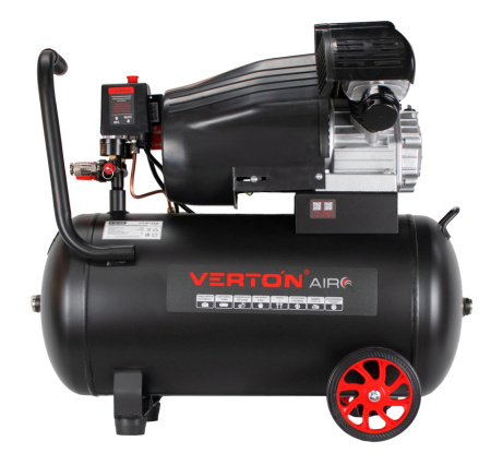 Компрессор коаксиальный Verton Air AC-50/420K (230/50 В/Гц,масл.коакс. произв. 420л/мин, V 50л, макс. дав. 8 бар, мощн. 2,2 кВт, част. вращ. двиг. 2850 об/мин,рапид, асинх. однофаз.)