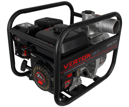 Мотопомпа Verton WP 80/1000 (7л.с/212см3,80мм/3", 1000л/мин,60м3/ч,h8м/26,d8мм)