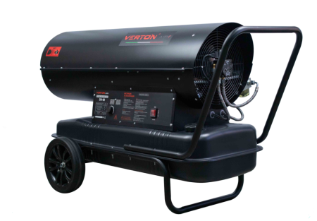 Дизельная тепловая пушка Verton Air DH-90 (90кВт,1368м3/ч.,5,8л/ч,прям.нагрев,дисплей,манометр,дизель/керосин 107х57х66см, d 34см)