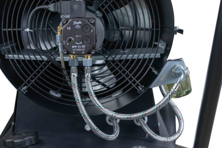 Дизельная тепловая пушка Verton Air DH-90 (90кВт,1368м3/ч.,5,8л/ч,прям.нагрев,дисплей,манометр,дизель/керосин 107х57х66см, d 34см)