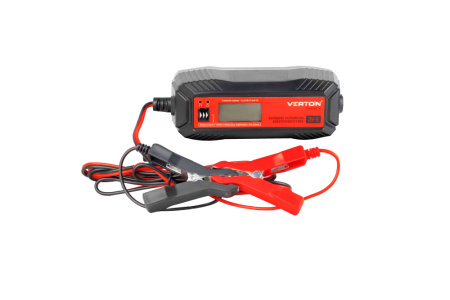 Зарядное устройство VERTON  Energy ЗУ- 5 (230/50 В/Гц,мощн.60Вт.,напряж.аккум.6/12 В.,емкость обсл.аккум.1,2-120Ач.,раб.темп.(-20)-(+40) С, LCD) 20шт/уп