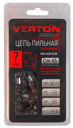 Цепь Verton CSC 9-3/8-1,3-62 (блистер) 