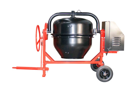 Бетоносмеситель VERTON MIX СМ-500 (мощн 4000 Вт, 380V, вен.чугун,V бака 500л ,V гот. смеси 333л, ø бака 900 мм, высота бака 940 мм, толщина 2,75/3,7 мм, педаль фиксации, сцепное устр-во, колесо ø51 см резина, лопасти сварные)