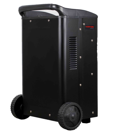 Пуско-зарядное устройство VERTON Energy ПЗУ- 800 (напр.сети 230/50 В/Гц,напр.АКБ 12/24В,емкость зар. АКБ (мин/макс)20-1300 Ач,макс. ток зар/зап. 100A/800А,WET/AGM,12В потр.мощн.6,0/12 кВт,6 реж. зар,IP20)
