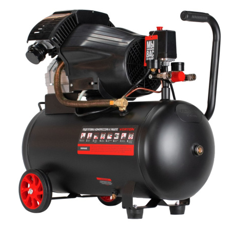 Компрессор коаксиальный Verton Air AC-50/420K (230/50 В/Гц,масл.коакс. произв. 420л/мин, V 50л, макс. дав. 8 бар, мощн. 2,2 кВт, част. вращ. двиг. 2850 об/мин,рапид, асинх. однофаз.)