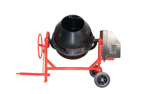 Бетоносмеситель VERTON MIX СМ-500 (мощн 4000 Вт, 380V, вен.чугун,V бака 500л ,V гот. смеси 333л, ø бака 900 мм, высота бака 940 мм, толщина 2,75/3,7 мм, педаль фиксации, сцепное устр-во, колесо ø51 см резина, лопасти сварные)