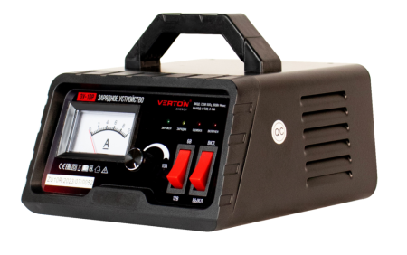 Зарядное устройство VERTON Energy ЗУ-10Р (230/50 В/Гц, мощн 100Вт, напряж. аккум. 6/12В,емкость обсл. аккум.  6-120 Ач,заряд. ток 10А) 12 шт/кор.