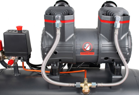 Компрессор безмасляный Verton Air AC-50/260 (230/50 В/Гц, б/масл, 260л/мин, V 50л, макс. дав.8 бар, мощн. 1,5 кВт, част. вращ. двиг. 2850 об/мин,рапид/быстросъем асинх. однофаз.)