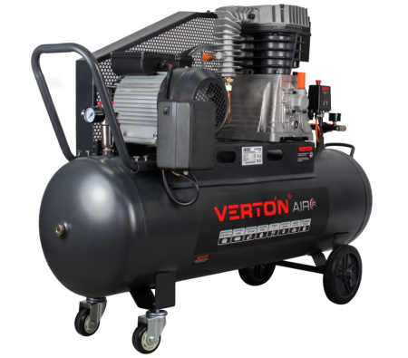 Компрессор ременной Verton Air AC-150/700R (230/50 В/Гц,масл.ремен. произв. 700л/мин, V 150л, макс. дав.10 бар, мощн. 3,7 кВт, част. вращ. двиг. 2800 об/мин,итальянский тип компрессорного блока,рапид, асинх. однофаз.)
