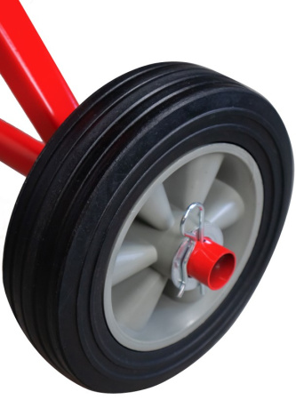 Бетоносмеситель VERTON MIX СМ-140 (мощн.600 Вт, 230V, вен.чугун,V бака 140л ,V гот. смеси 90л, ø бака 500 мм, высота бака 610 мм, толщина 1,1/1,6 мм, руч. фиксация, колесо ø20,5 см резина, лопасти литые)