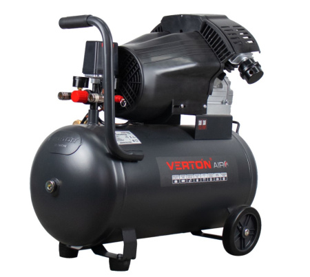 Компрессор коаксиальный Verton Air AC-50/420K (230/50 В/Гц,масл.коакс. произв. 420л/мин, V 50л, макс. дав. 8 бар, мощн. 2,2 кВт, част. вращ. двиг. 2850 об/мин,рапид, асинх. однофаз.)