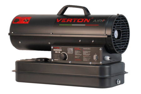 Дизельная тепловая пушка Verton Air DH-10 (10кВт,500м3/ч.,0,8л/ч, прям. нагрев, дисплей, манометр, дизель/керосин, сливная горловина)