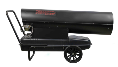 Дизельная тепловая пушка Verton Air DH-120 (120кВт,4100м3/ч.,9,6л/ч,прям.нагрев,дисплей,манометр,дизель/керосин 131х57х69см, d 34см)