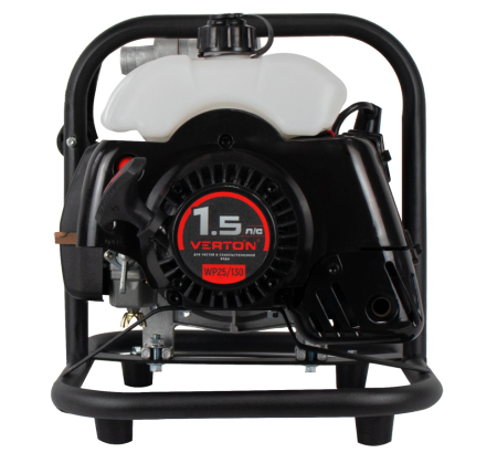 Мотопомпа Verton WP 25/130 (2-х тактная,1,5л.с./43см3, 25мм/1", 130л/мин,7,8м3/ч,h8м/25м,d5мм)