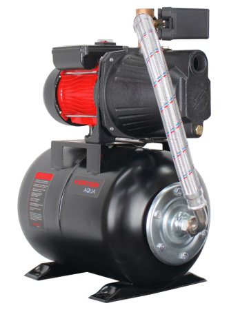 Насосная станция автоматическая Verton AQUA PS1200CL/24(Удлиненный чугун. корпус,1200Вт,230В/50Гц,Qmax 55л/мин,V24л, max забор 9м,Hmax50м,Øвх./вых.1", Р 1,5-3 бар,Tmax жидк.0-60°C,соед.шланг 32 мм,встр. эжектор,крыльчатка PPO,кнопка питания сети)