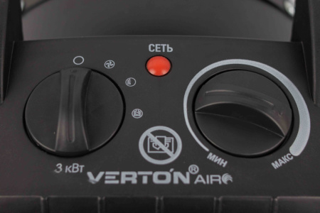 Электрический тепловентилятор Verton Air EH-3C (220В,25/1500/3000Вт, 330 куб.м.)