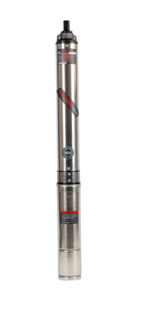 Скважинный центробежный многоступенчатый насос Verton AQUA DW101/1000V(1000 Вт,230В//50 Гц,Q max97 л/мин,Hmax101 м,диам.100 мм,верх.забор,дав.9.9 бар,глуб.70м,подкл.1'25, мин диам.скваж.120мм,дл.кабеля50м,14 крыльч.,корпус из нерж. ст.,медн.обмотка)