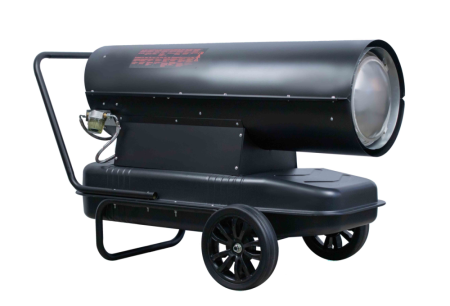 Дизельная тепловая пушка Verton Air DH-90 (90кВт,1368м3/ч.,5,8л/ч,прям.нагрев,дисплей,манометр,дизель/керосин 107х57х66см, d 34см)