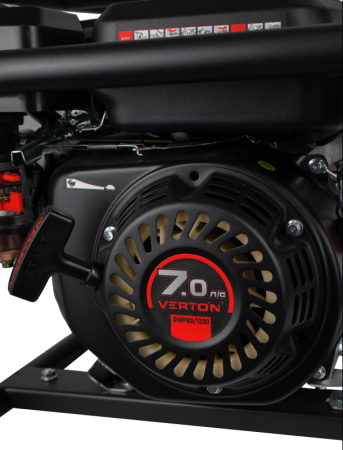 Мотопомпа Verton для сильнозагрязненной воды DWP 80/1200 (7л.с/212см3,80мм/3", 1200л/мин,72м3/ч,h8м/26,d30мм)