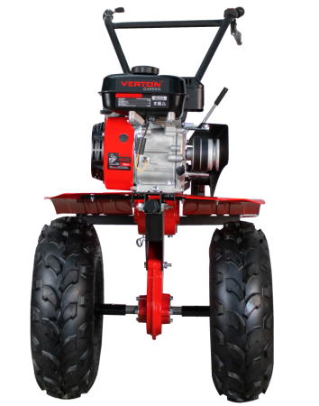 Мотоблок бенз. VERTON GT800W-3 (макс.мощн. 7л.с.чугунный редуктор,V раб. 212см3,передач. 3/1,регулятор руля все стороны,колеса Extreme 19*7,00-8,тип. запуска ручн., кол-во фрез-24, вал фрез-S23, прив. доп. оборуд.-ремен., сцепление-ремен. передача)