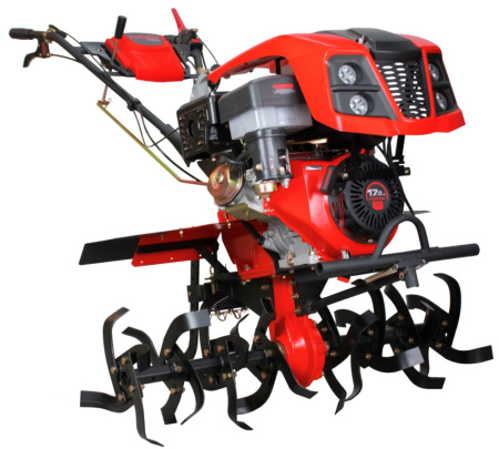 Мотоблок бенз. VERTON GARDEN GT1800CLE NEW (17л.с,ДВС 192F,V 445см3,передач.2/1,вал отб. мощ, кол.6,00-12,кол-во фрез-8*4,вал фрез-S32.фара,тип зап.руч+электро, вал отбора мощности (ø18мм, длина 25мм, шпонка) 