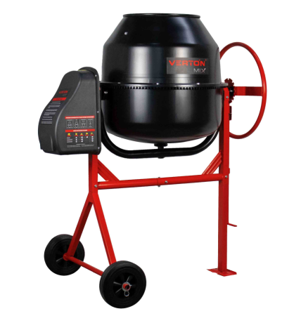 Бетоносмеситель VERTON MIX СМ-220 (мощность 950 Вт,венец чугунный,V бака 220л, d барабана 650 мм)