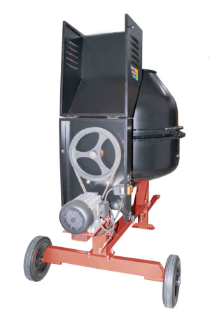 Бетоносмеситель VERTON MIX СМ-500 (мощн 4000 Вт, 380V, вен.чугун,V бака 500л ,V гот. смеси 333л, ø бака 900 мм, высота бака 940 мм, толщина 2,75/3,7 мм, педаль фиксации, сцепное устр-во, колесо ø51 см резина, лопасти сварные)