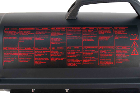 Дизельная тепловая пушка Verton Air DH-10 (10кВт,500м3/ч.,0,8л/ч, прям. нагрев, дисплей, манометр, дизель/керосин, сливная горловина)