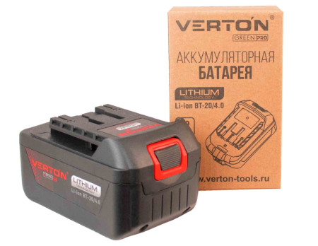 Аккумулятор+Переходник Verton Garden Green Pro BT-20/4.0