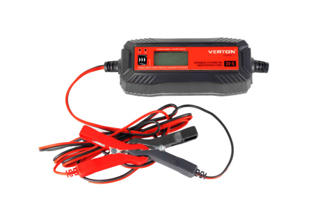 Зарядное устройство VERTON  Energy ЗУ- 5 (230/50 В/Гц,мощн.60Вт.,напряж.аккум.6/12 В.,емкость обсл.аккум.1,2-120Ач.,раб.темп.(-20)-(+40) С, LCD) 20шт/уп