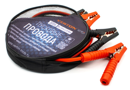 Пусковые провода VERTON Snow 300 А (300 A, CCA/TPR 2.5 м. Морзостойкие до -40 С.) 10 шт/кор.