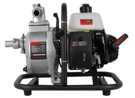 Мотопомпа Verton WP 25/130 (2-х тактная,1,5л.с./43см3, 25мм/1", 130л/мин,7,8м3/ч,h8м/25м,d5мм)