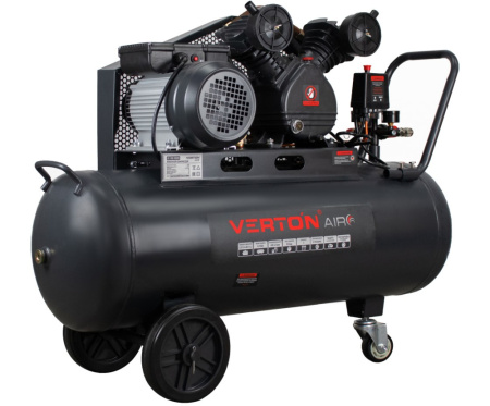Компрессор ременной Verton Air AC-100/450RV (230/50 В/Гц,масл.рем.450л/м,100л,10б,2,5 кВт,1000об/мин, рапид. асинх. однофаз.)