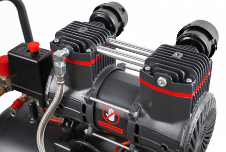 Компрессор безмасляный Verton Air AC-24/260 (230/50 В/Гц, б/масл. 260л/мин, V 24 л, макс. дав.8 бар, мощн. 1,1кВт, част. вращ. двиг. 2850 об/мин,рапид/быстросъем, асинх. однофаз.)